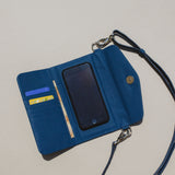 Midnight Blue Cellphone Crossbody Clutch Bag