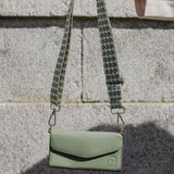 Olive Green Cellphone Crossbody Clutch Bag